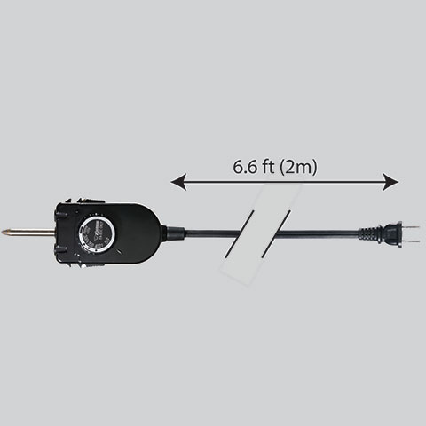 6.6 ft (2m) long power cord for at-the-table dining