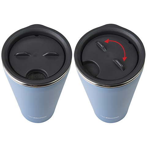 Twist and seal, spill-resistant lid