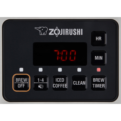 Easy-to-see and use, digital clock with 24-hour brew timer delays brewing for fresh coffee in the morning