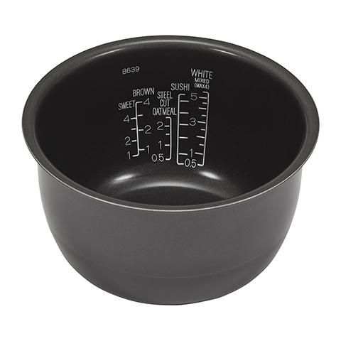 Black thick spherical inner cooking pan made of aluminum, durable stainless steel clad and double nonstick layers