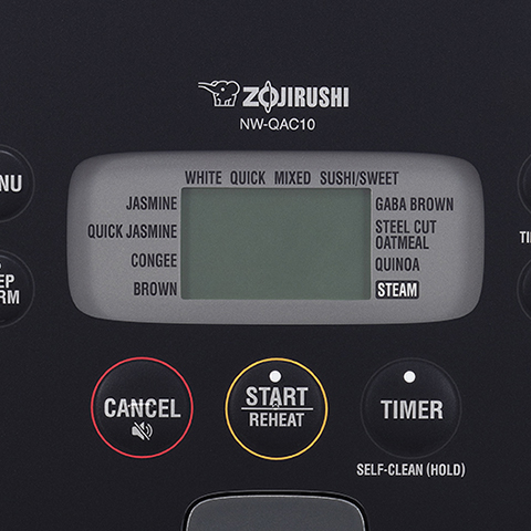 Easy-to-use LCD control panel with clock and delay timer (2 settings)