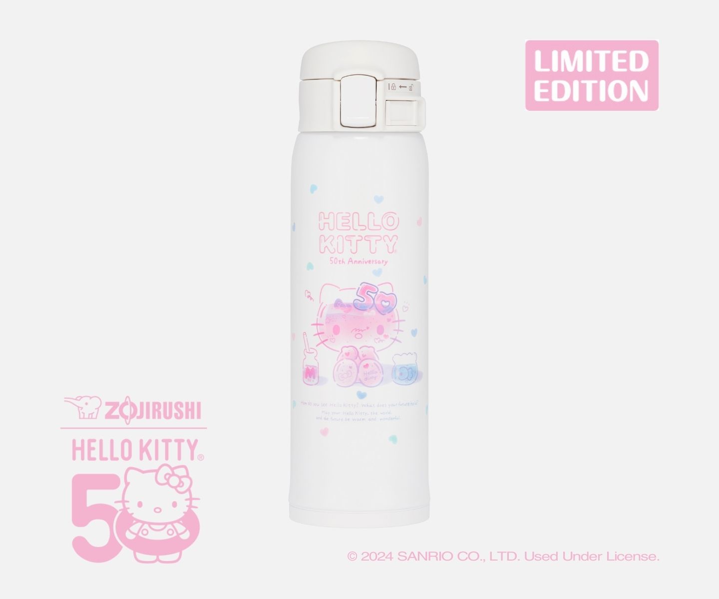 HELLO KITTY<sub>®</sub> 50th Anniversary Stainless Mug SM-SF48KT