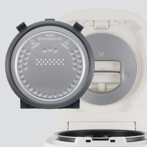 Easy-to-clean detachable and washable inner lid