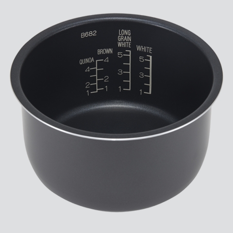 Black thick double nonstick coated inner cooking pan