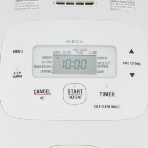 Easy-to-use LCD control panel with clock and timer functions
