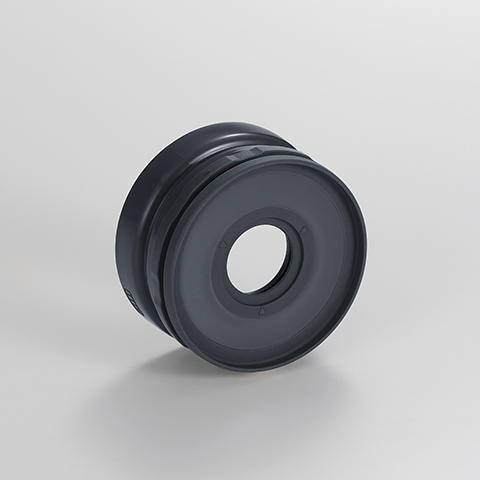 Leak-proof* one-piece stopper with integrated gasket (*when used properly according to the instruction manual)