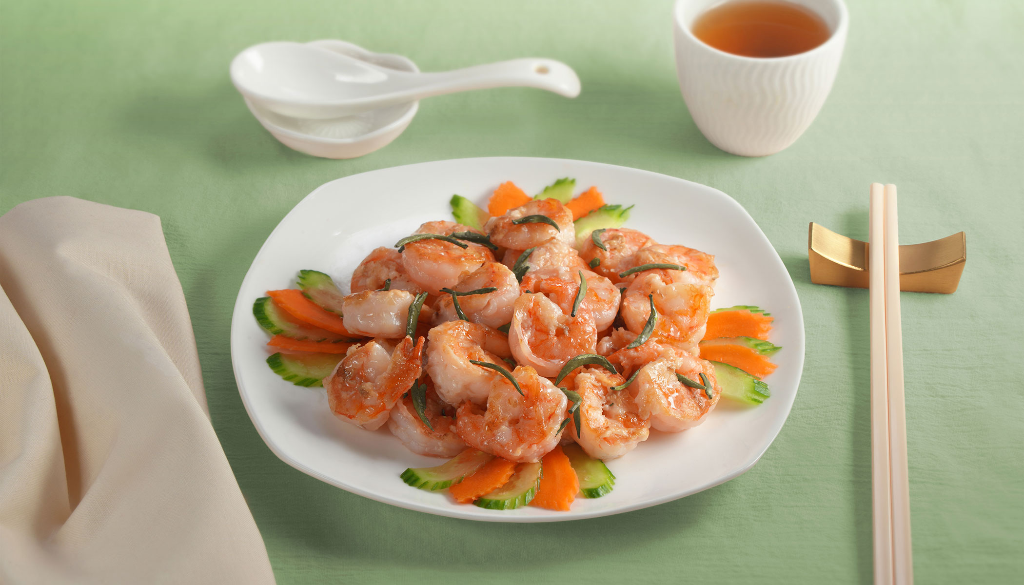 Zojirushi Recipe – Dragon Well Shrimp (Stir-Fried Shrimp with <i>Longjing</i> Tea)