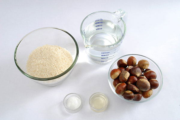 
            	<i>Kurigohan</i> (Japanese Chestnut Rice)  Ingredients
      	
