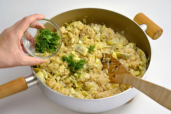 
              Artichoke Mixed Brown Rice Step 6
      	