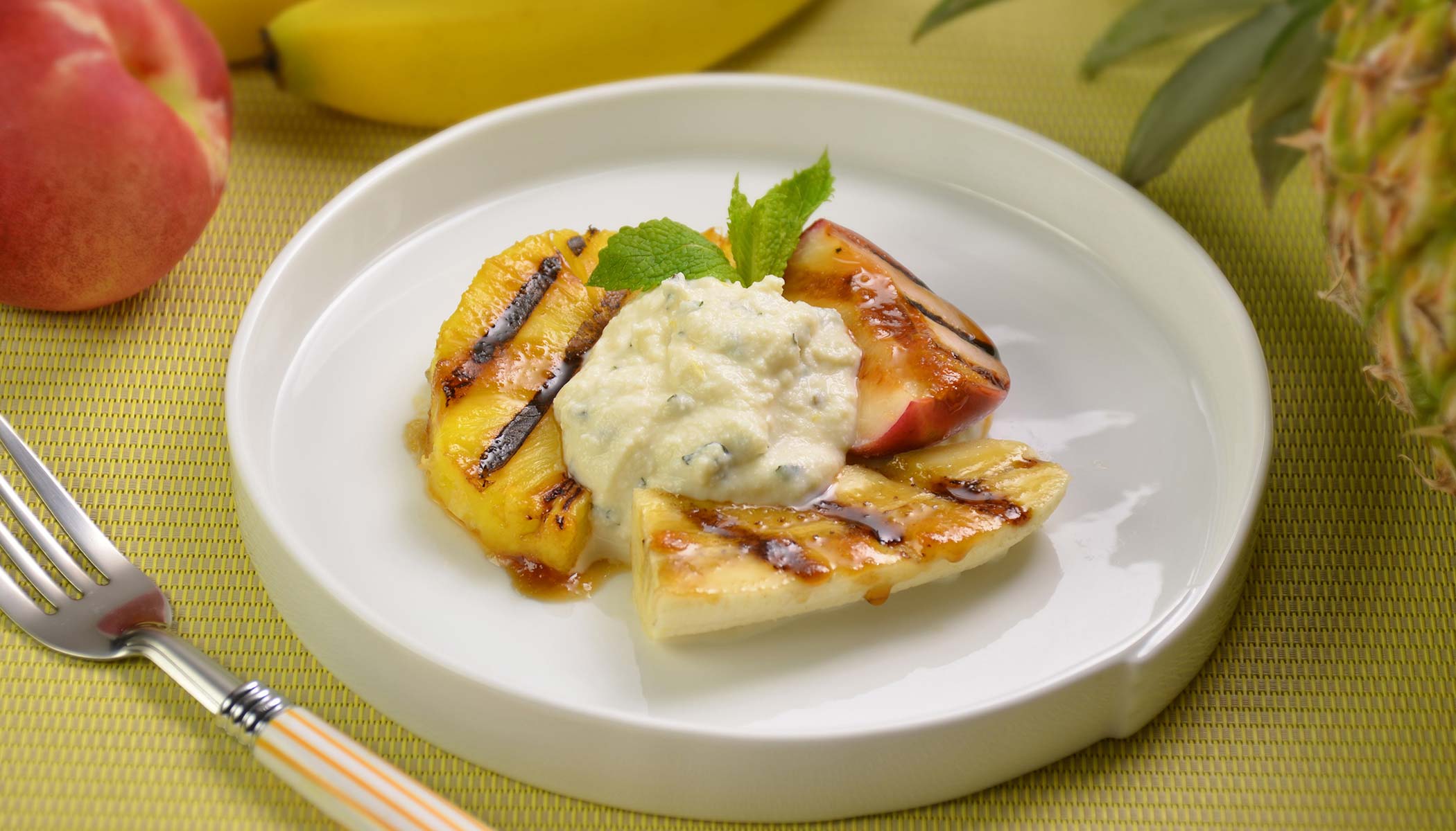 Zojirushi Recipe – Grilled Fruit with Lemon Ricotta Cheese