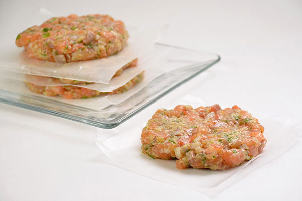 
              Salmon Burgers with <i>Tzatziki</i> Step 8
      	