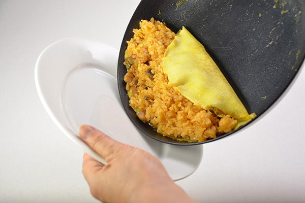 
              Rice Omelet (Japanese <i>Omu-Rice</i>) Step 10
      	