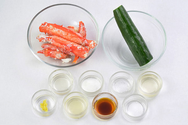 
            	Crab & Cucumber <i>Sunomono</i> (Japanese Salad)  Ingredients
      	