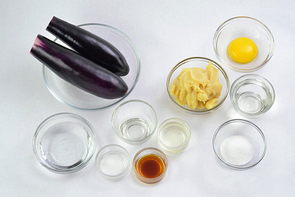 
            	Eggplant with <i>Miso</i> Sauce  Ingredients
      	