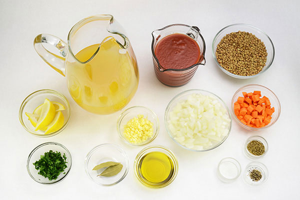 
            	Vegetable Lentil Soup  Ingredients
      	