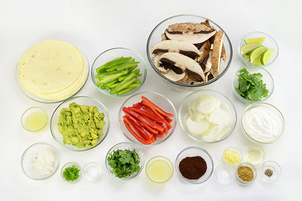 
            	Vegetable Fajita  Ingredients
      	