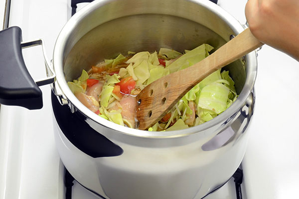 
              Chicken and Vegetable Soup Step 1
      	