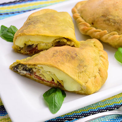 Zojirushi Recipe – Artichoke and Mushroom Stuffed Calzone