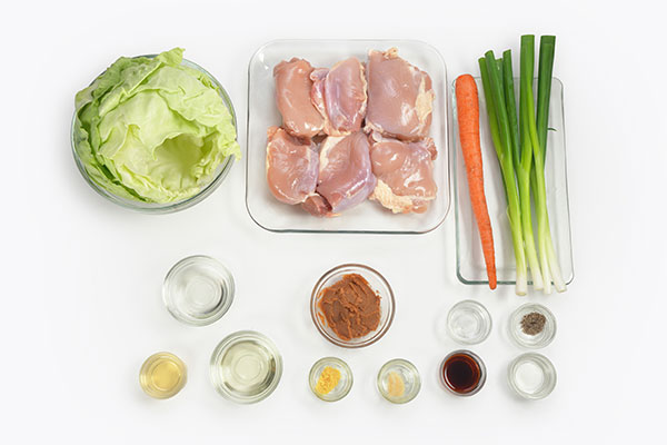 
            	<i>Miso</i>-Marinated Chicken <i>Teppanyaki</i>  Ingredients
      	