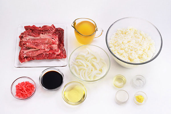 
            	<i>Gyu-Don</i> (Beef Bowl)  Ingredients
      	