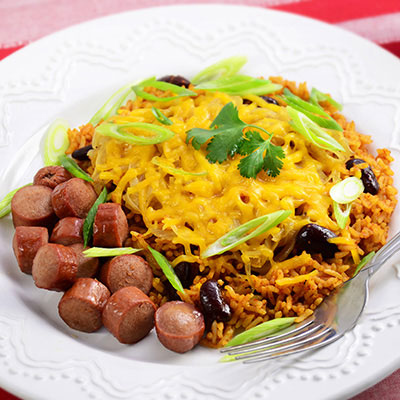 Zojirushi Recipe – Chili Cheese Rice and Hot Dogs