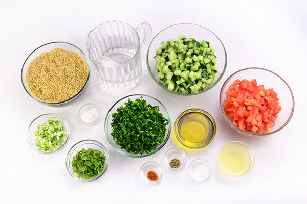 
            	Brown Rice <i>Tabbouleh</i>  Ingredients
      	