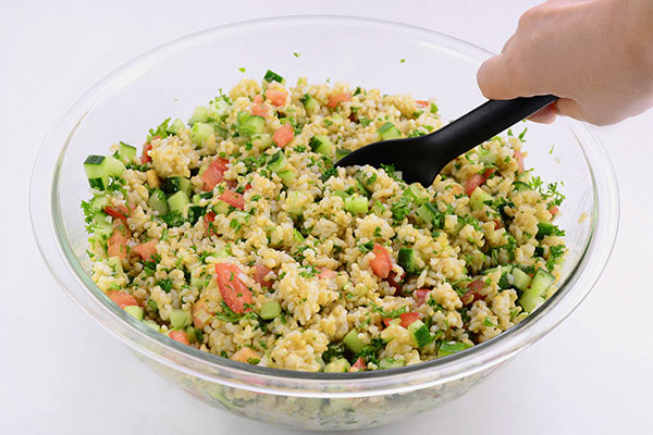 
              Brown Rice <i>Tabbouleh</i> Step 5
      	