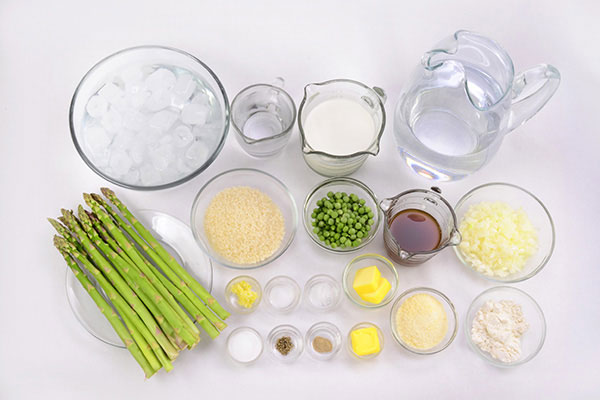 
            	Green Peas and Asparagus <i>Doria</i>  Ingredients
      	