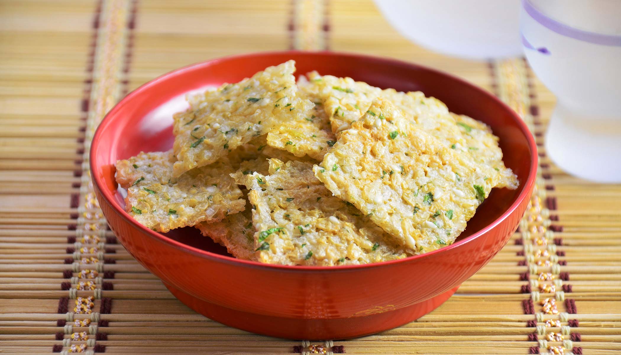 Zojirushi Recipe – Cheese <i>Senbei</i> (Rice Crackers)