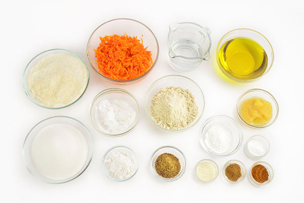 Gluten Free Carrot Cake  Ingredients