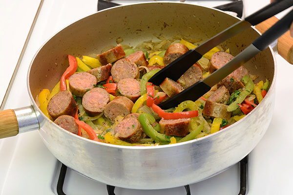 
              Italian Sausage and Peppers Over Tomato Rice Step 7
      	