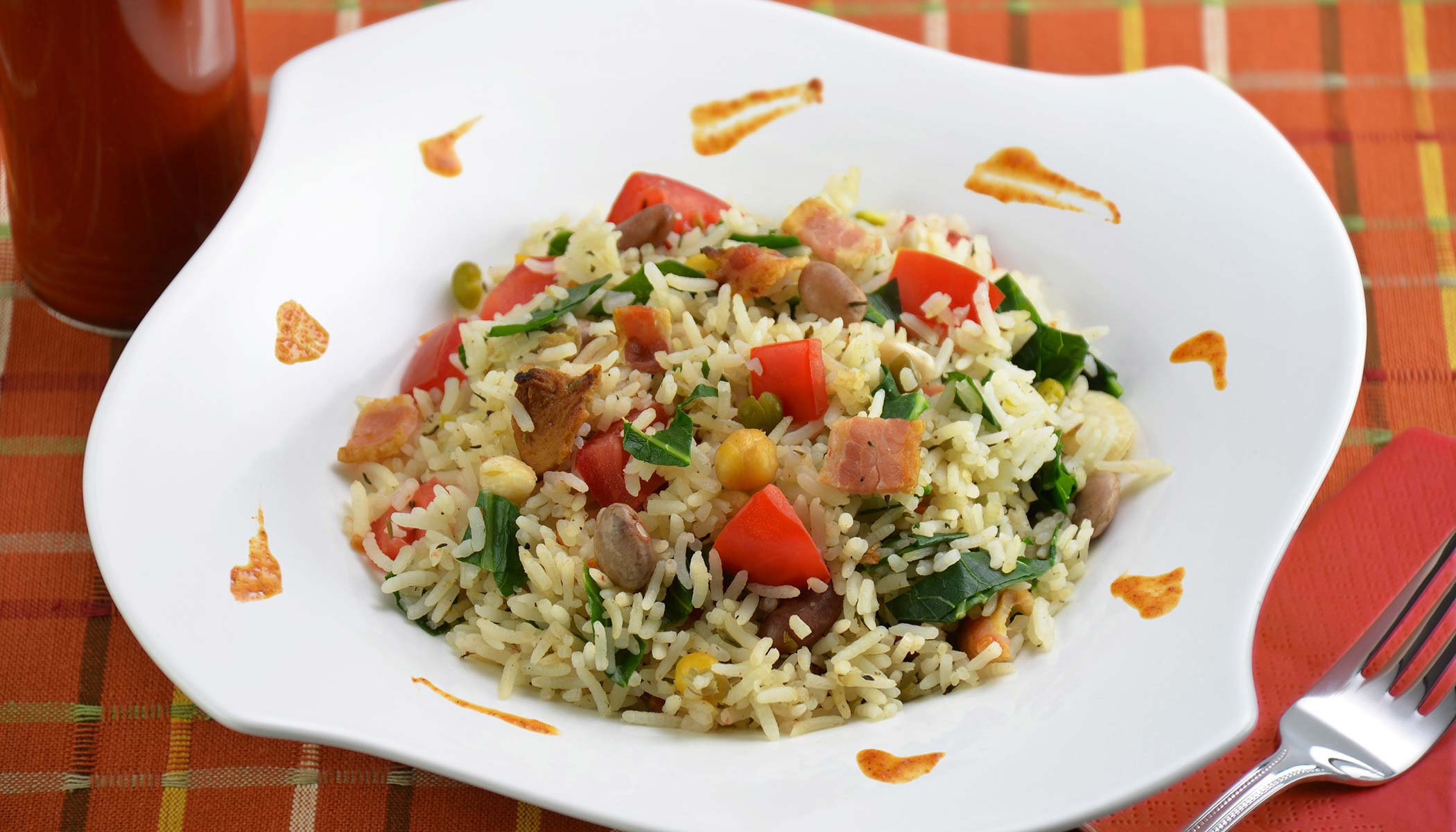 Zojirushi Recipe – Rice and Beans with Bacon and Collard Greens