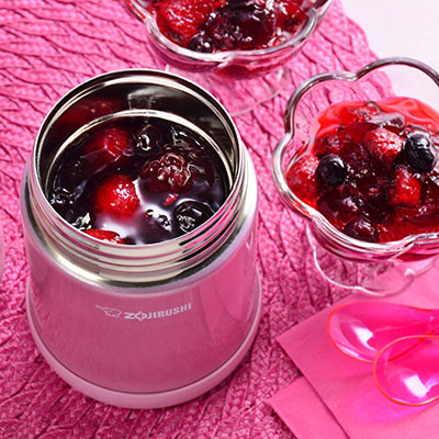 Zojirushi Recipe – Red Cranberry Gelatin with Mixed Berries