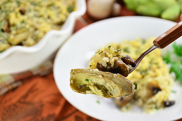 
              Baked Rice Casserole with Artichokes and Mushrooms Step 11
      	