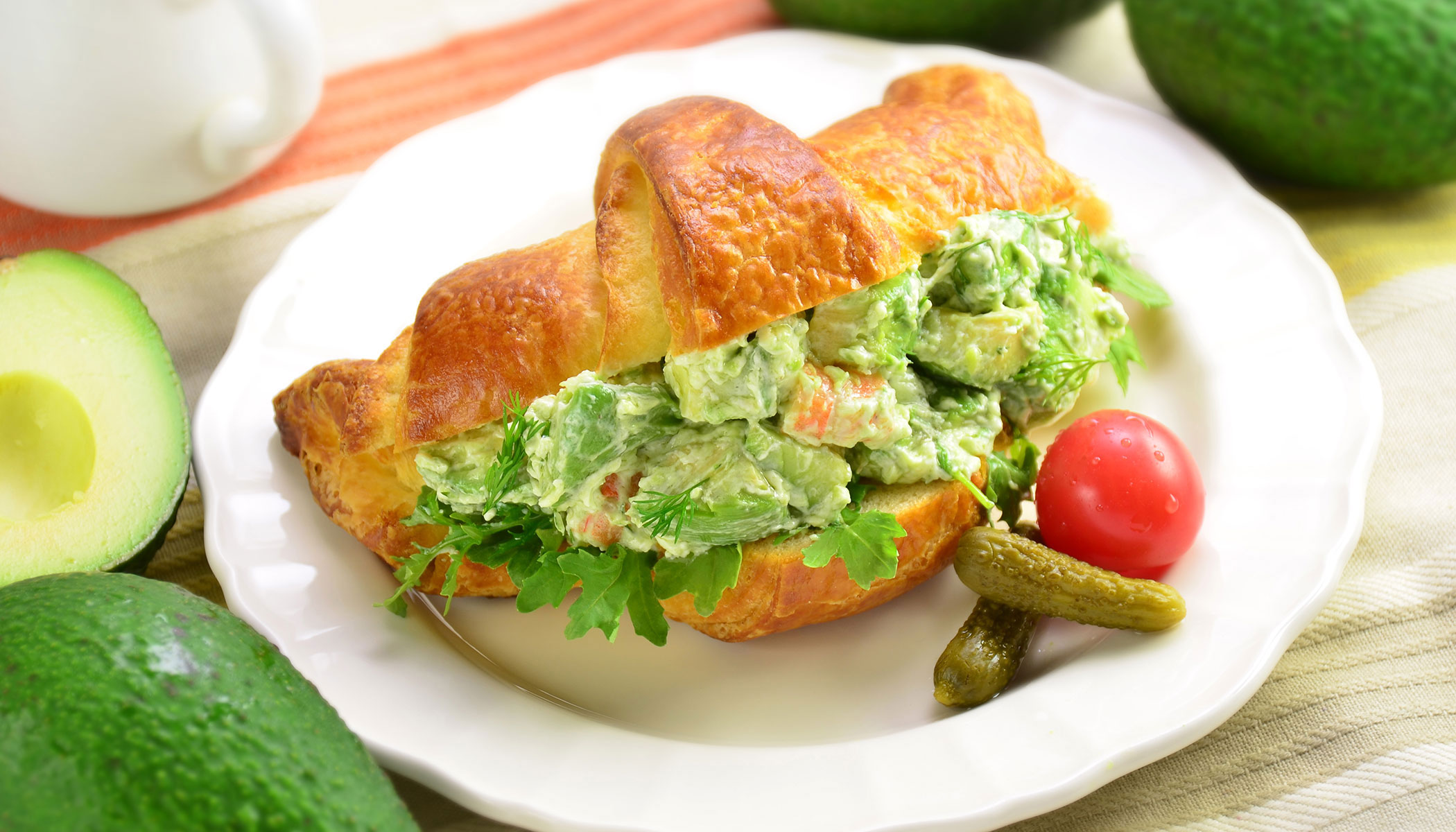 Zojirushi Recipe – Avocado Shrimp Croissant Sandwich