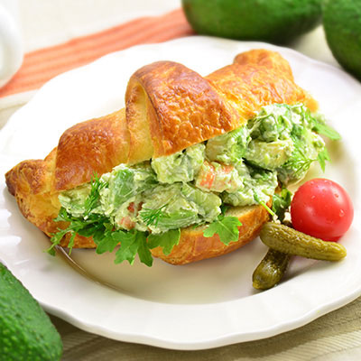 Zojirushi Recipe – Avocado Shrimp Croissant Sandwich