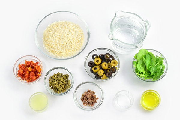 
            	Puttanesca Rice Salad  Ingredients
      	