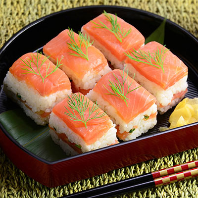 Zojirushi Recipe – Smoked Salmon <i>Sushi</i> Style
