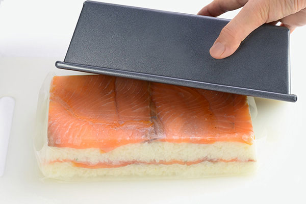 
              Smoked Salmon <i>Sushi</i> Style Step 6
      	