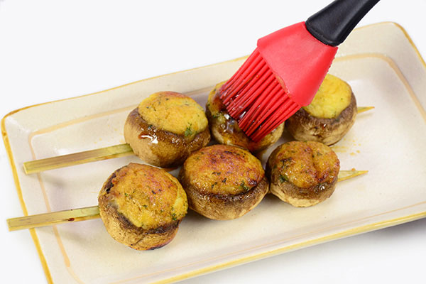 
              Stuffed Potato Mushroom Skewers Step 10
      	