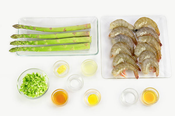 
            	Crunchy Asparagus and Shrimp Skewers  Ingredients
      	