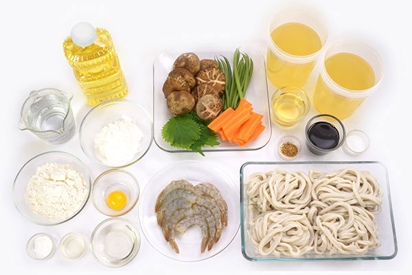 Hearty <i>Tempura Udon</i>  Ingredients