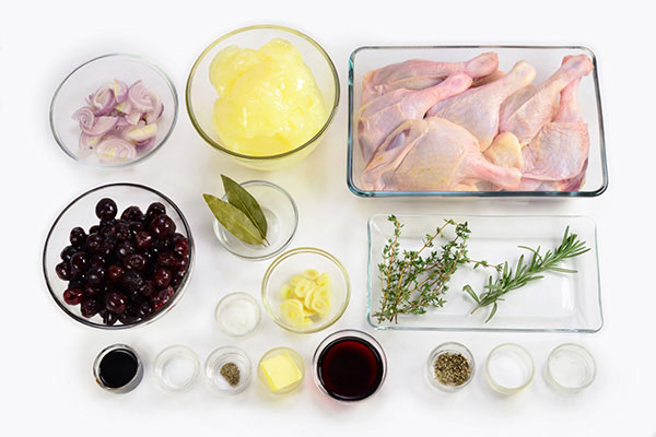 
            	Duck Confit with Cherry Sauce  Ingredients
      	