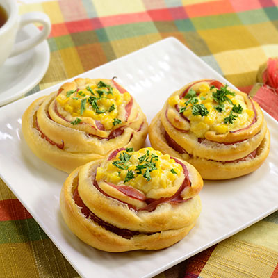 Zojirushi Recipe – Ham and Corn Mayo Buns