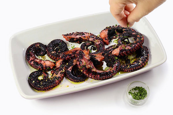 
              Tender Grilled Octopus Step 5
      	