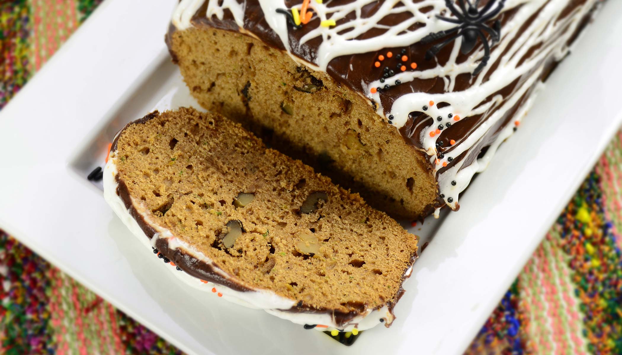 
              Halloween Spidery Spiced Zucchini Bread Step 10
      	