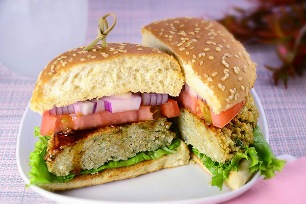 
              Quinoa Burger Deluxe Step 8
      	