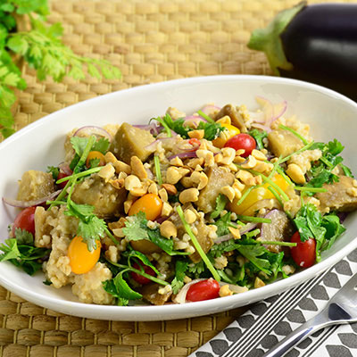 Zojirushi Recipe – Thai Oatmeal Salad with Eggplant