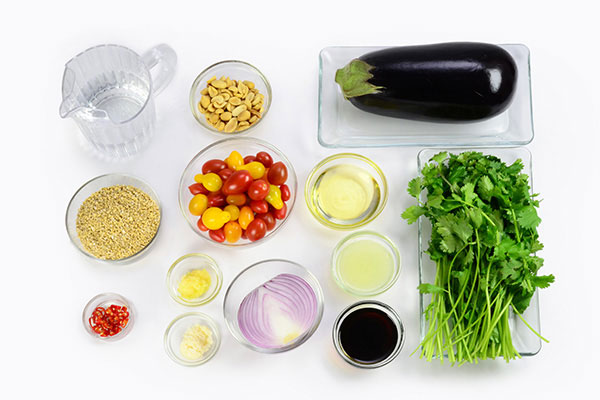 
            	Thai Oatmeal Salad with Eggplant  Ingredients
      	