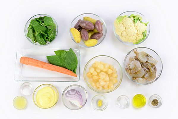 
            	Warm Seafood and Veggie Salad  Ingredients
      	